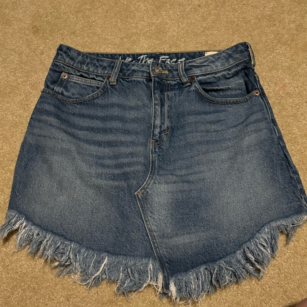 We the Free Free People Denim Mini Skirt